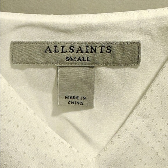 AllSaints Leia Harley Pleated Midi Slip Dress Cream Ivory Size Small NWOT - Picture 5 of 12